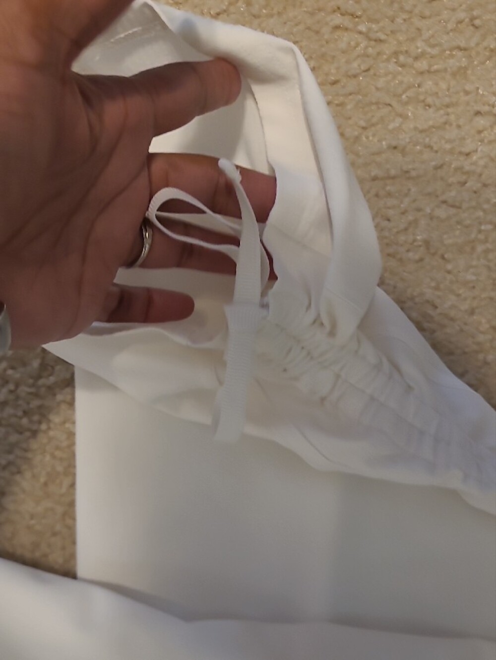 Chico's White Capris with Drawstring Hem - Picture 5 of 5